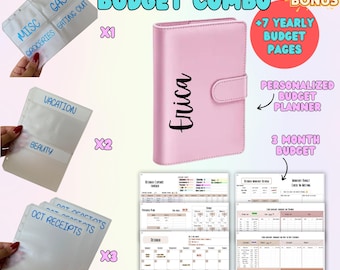 Cash Envelopes Budget Planner for Daily Spending and Sinking funds savings goals Personalized