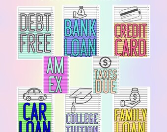 Debt Trackers Digital Planner Bill Tracker Budget Spreadsheet Cash Stuffing Good Notes Planner Remarkable 2 Planner
