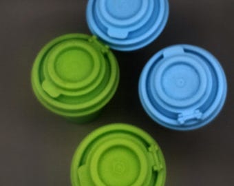 New Old Stock Pair Tupperware Midgets  Salt and Pepper Shakers