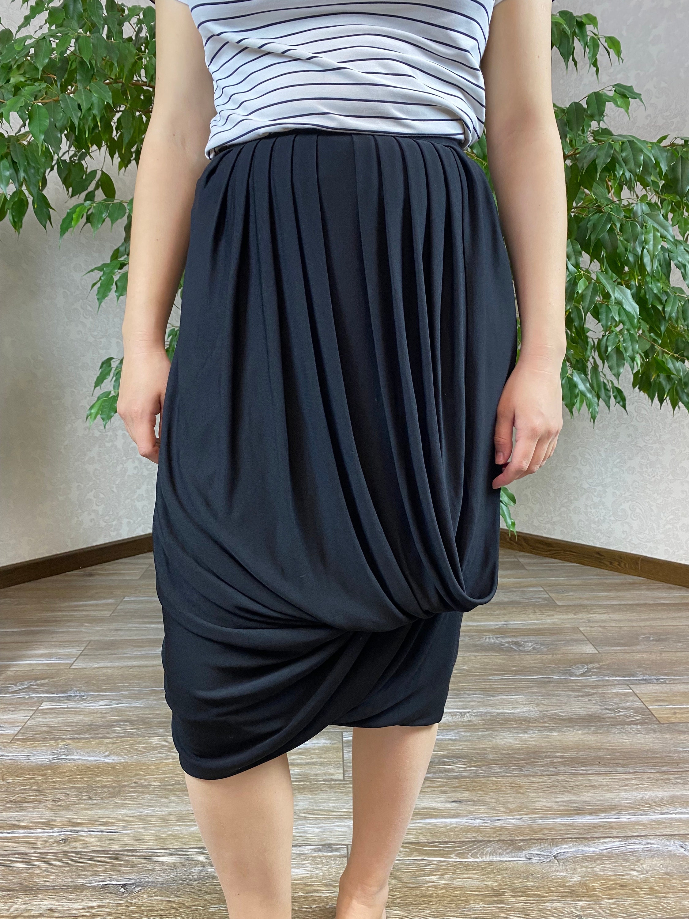 スカート 2008s \"Yves Saint Laurent\" sweat skirt Vintage Yves Saint Laurent back buttons skirt – JUTKA & RISKA