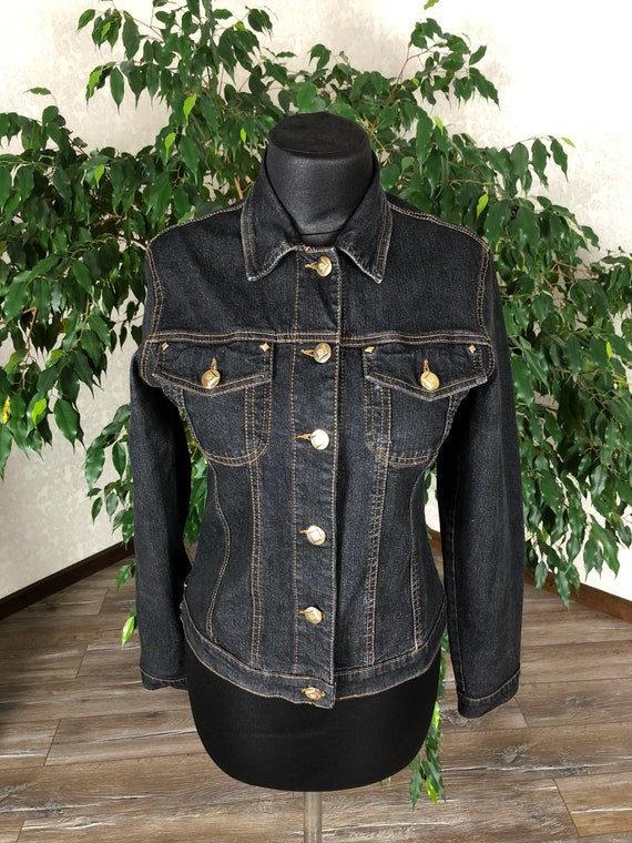 MCM Vintage Denim Jacket Jeans Gold 