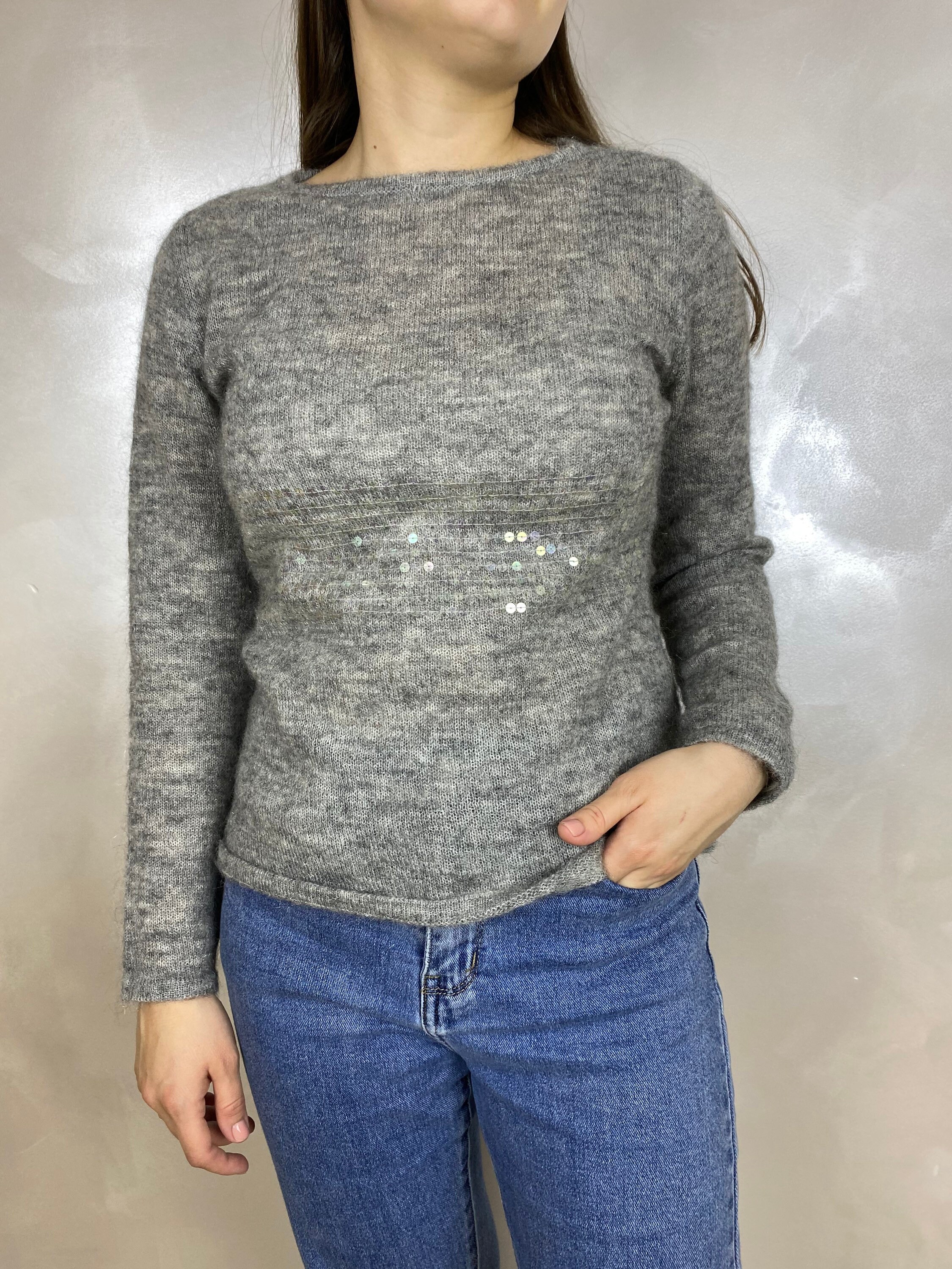 Yves Saint Laurent Damen Mohair Pullover Pullover grau verziert Japan selten YSL Etsy