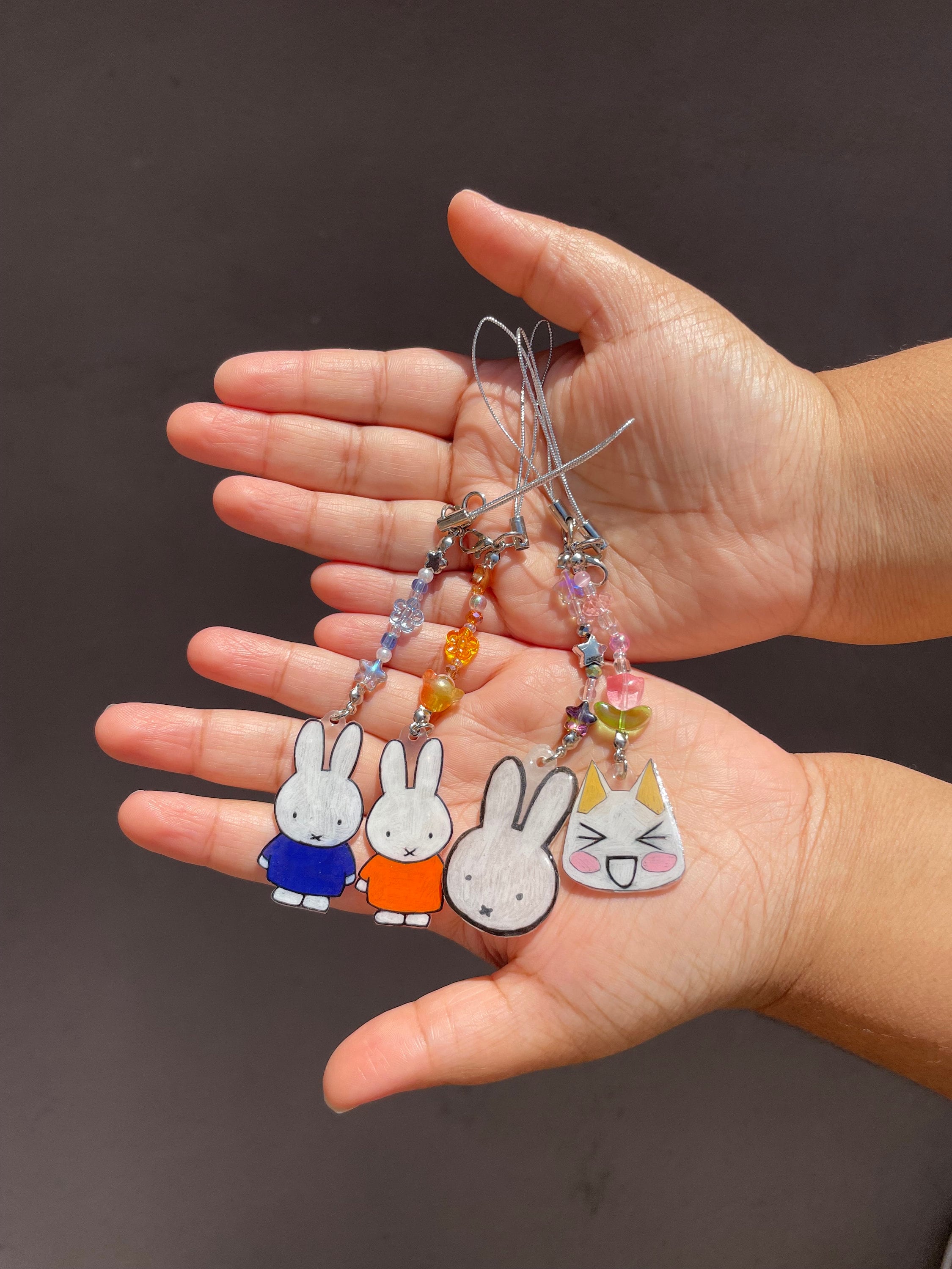 Handmade Miffy & Toro Inoue Beaded Phone Charm - Etsy