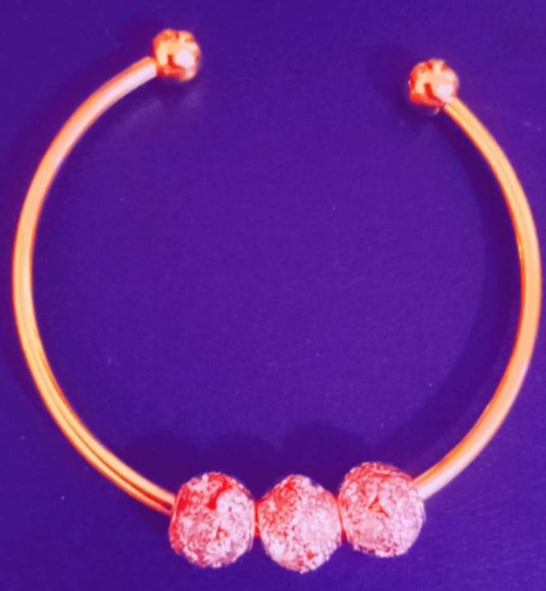 Mediterranean Cuff with Sphere ends; Simple stacking Eloquent Silver Cuff Ball Bracelet