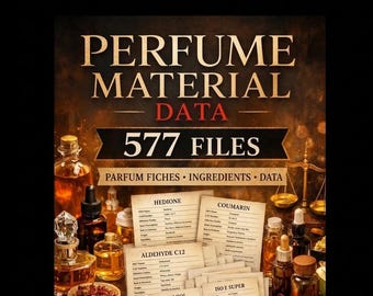 Perfume DATA 577 files fragrances formulas tools parfum scent making recipe guide pdf oils e-books perfumery course kit artisan home bottles
