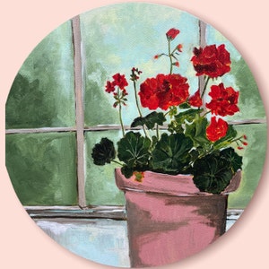 Te Extraño | 12" Round | Acrylic painting | Wall decor