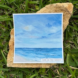Notitiekaart strand | blanco notitiekaart