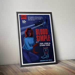 Blood Simple - Coen Brothers - alternative movie poster pulp novel - The Life of the Mind podcast