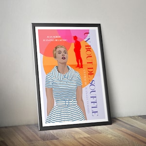 Atemlos - A Bout de Souffle - alternatives Filmplakat - Jean Seberg, Jean-Luc Godard - Französisch