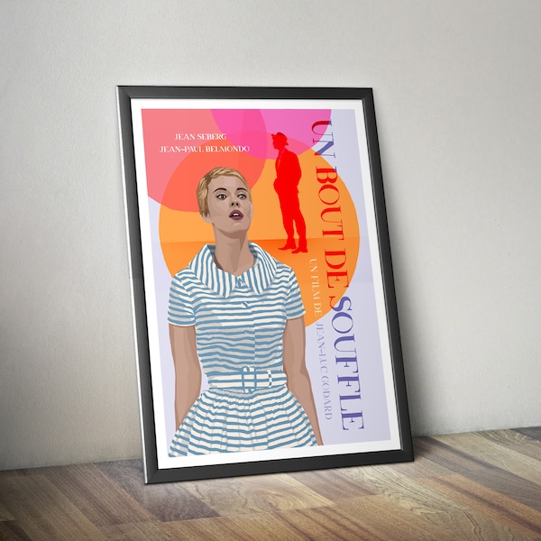 Breathless - A Bout de Souffle - alternative movie poster - Jean Seberg, Jean-Luc Godard - French