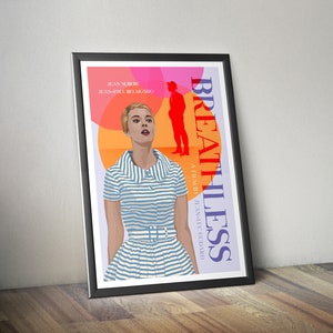 Atemlos - alternatives Filmplakat - Jean Seberg, Jean-Luc Godard