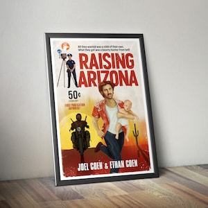 Raising Arizona - Coen Brothers - alternative movie poster pulp novel - Nicolas Cage - The Life of the Mind podcast