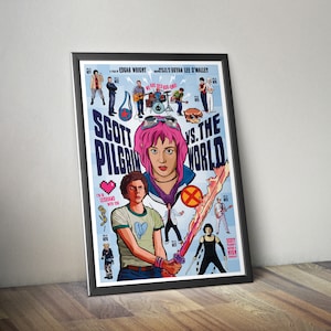 Scott Pilgrim vs the World alternative movie poster - Edgar Wright, Michael Cera, Mary Elizabeth Winstead