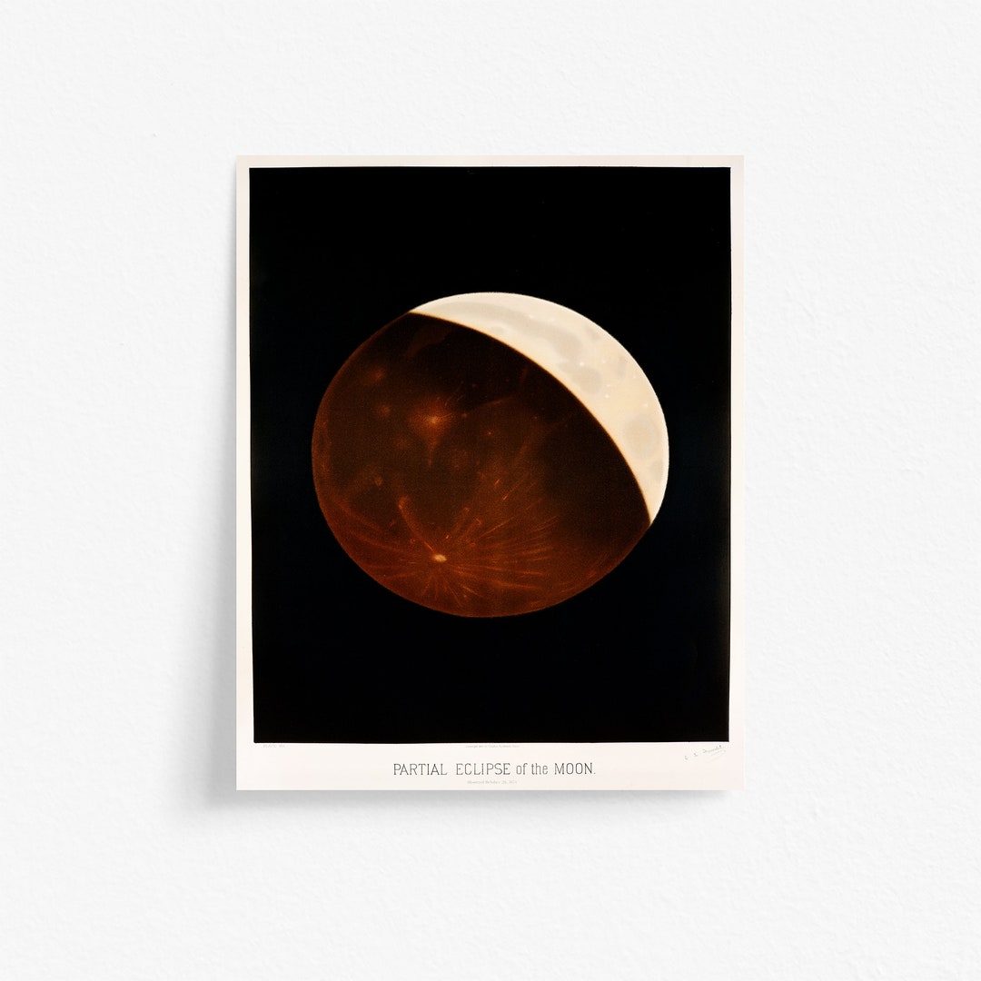 Lunar Eclipse Printable Art Antique Celestial Moon Artwork | Vintage ...
