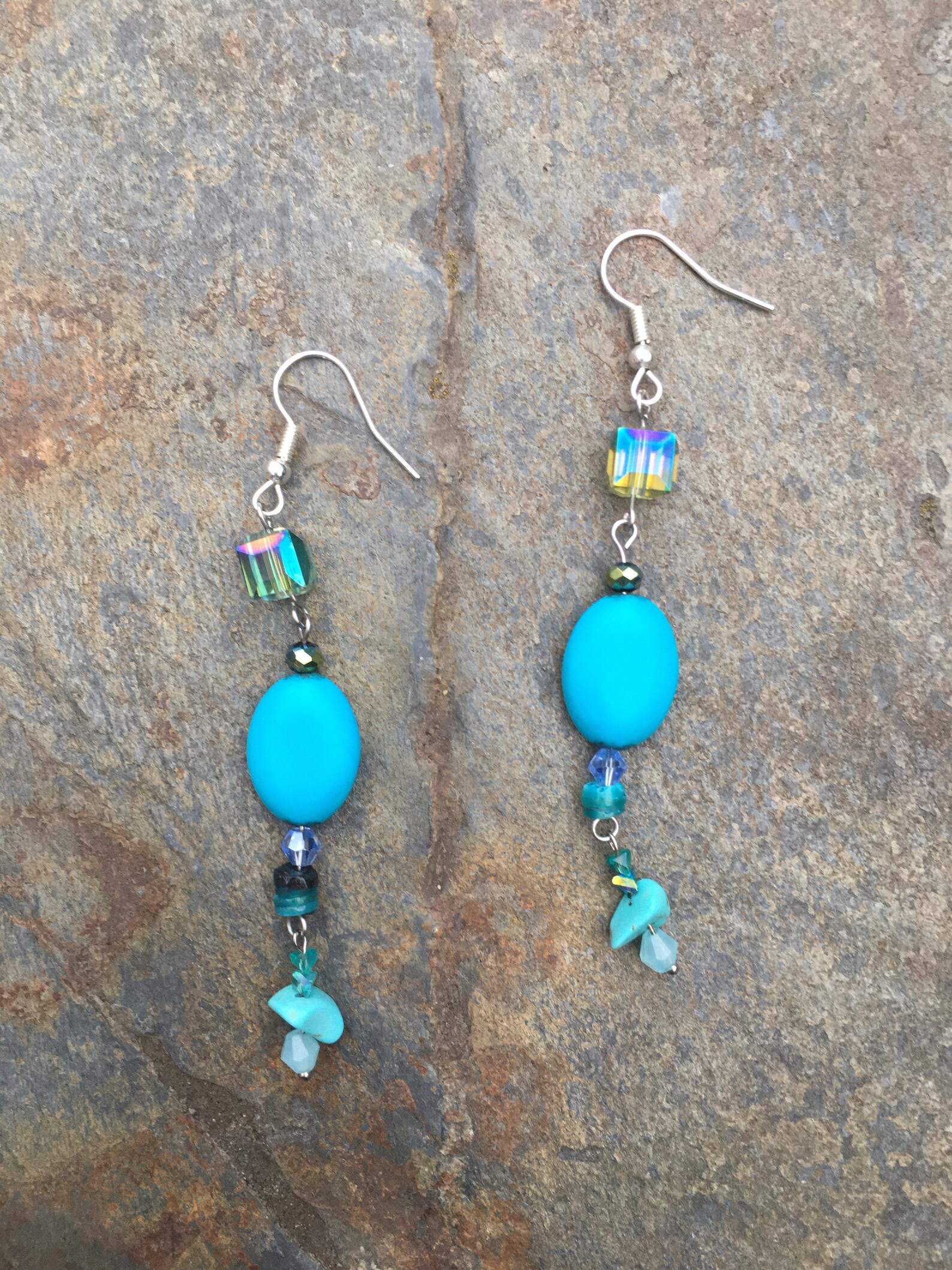 Turquoise Dangle Earrings Etsy