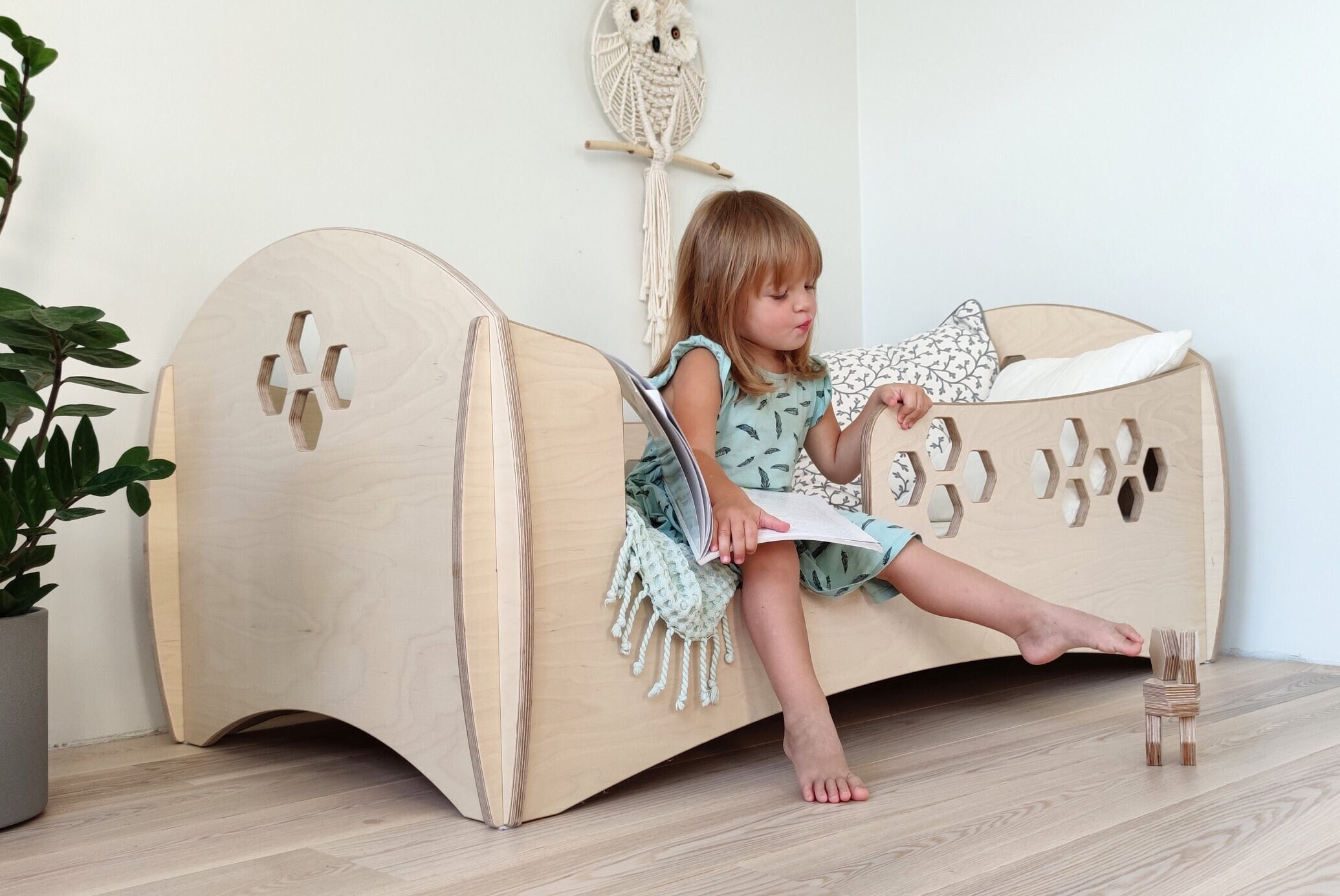 Plywood Toddler Bed, Nursery Design, Kids Room, Kids Furniture