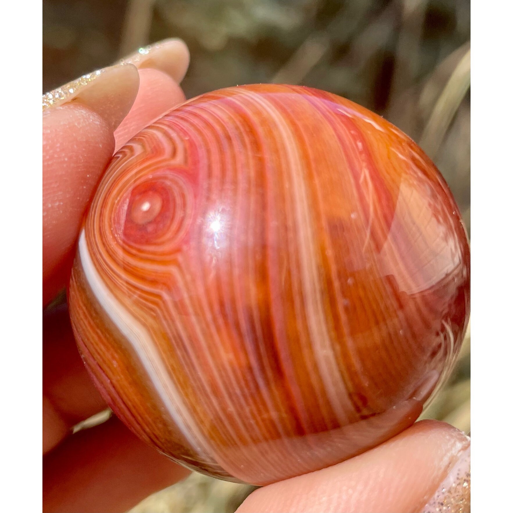 Sardonyx Carnelian Crystal Sphere with Stand Etsy
