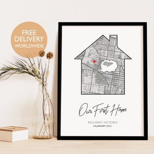 La nostra prima casa, regalo di inaugurazione della casa per coppia, regalo per la nuova casa, regalo personalizzato per la nuova casa, idea regalo per la prima casa, la nostra casa, casa di famiglia