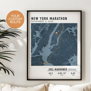 Pôster com o mapa da Maratona de Nova York, Rota da Maratona de Nova York 2024, Mapa personalizado da rota da maratona, Mapa Strava ou GPX Minha Corrida, Meia Maratona, Mapa de presente para corredores