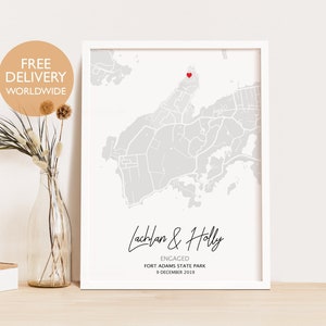 Gepersonaliseerd verlovingscadeau, verlovingsafdruk, verlovingscadeau voor beste vriend, wanddecoratie, kaart, verlovingskaartafdruk, cadeau voor zoon