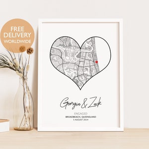Liebeskarte Geschenk, Romantisches Geschenk für Paar, Personalisierte Verlobung Geschenk, Erinnerungsgeschenk, Geschenk für Verlobte, Liebesgeschichte Geschenk, Zielvorschlag