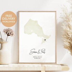 Acquerello per anniversario, regalo di anniversario di 1 anno per il partner, regalo di anniversario per il marito, regalo di anniversario di matrimonio, anniversario di carta