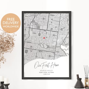 New Home Print - Closing Gift, Housewarming Gift, Our First Home Print, Home Decor, Home Owner Gift, Our Forever Home, Wall Decor, Map Print