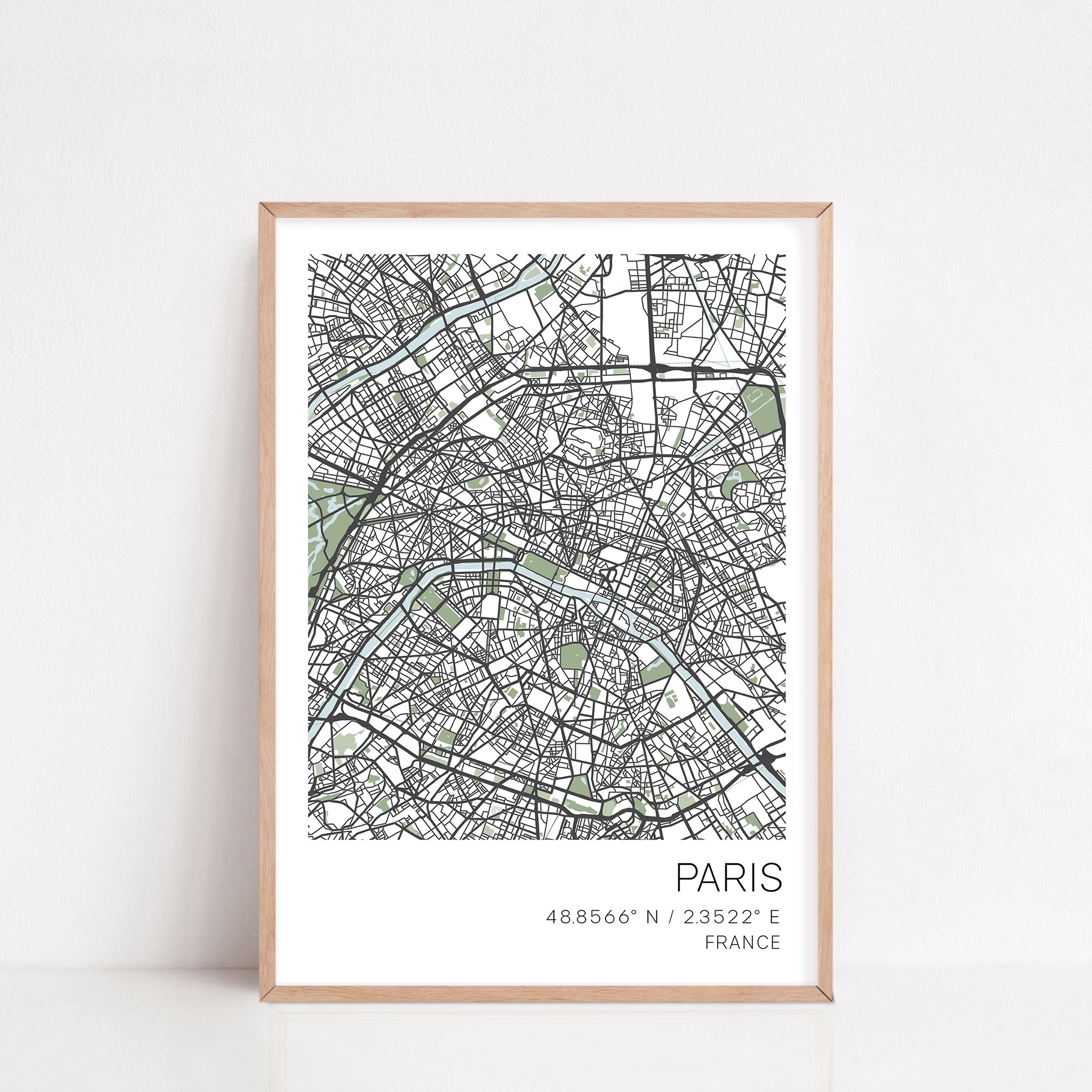 Paris City Map Minimalist Map Paris Print Paris Poster - Etsy