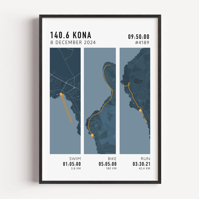 any triathlon map poster run route print Any ironman, Strava Route, Custom triathlon Route Map Print, ironman 70.3, ironman 140.6
