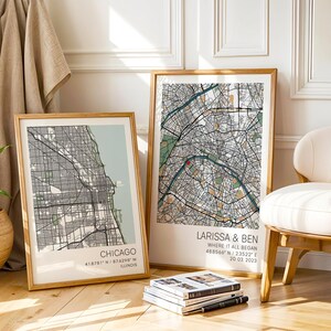 Mapa de nuestro primer encuentro, mapa de la primera cita, regalo personalizado, regalo para novio, regalo para novia, regalo personalizado, regalo de aniversario, mapa imagen 8