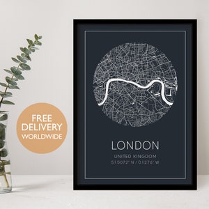 Custom Wall Art, Digital Download City Prints, Custom City Print, Custom Map, Major City Print, Coordinate Map, Wall Art Framed Decor