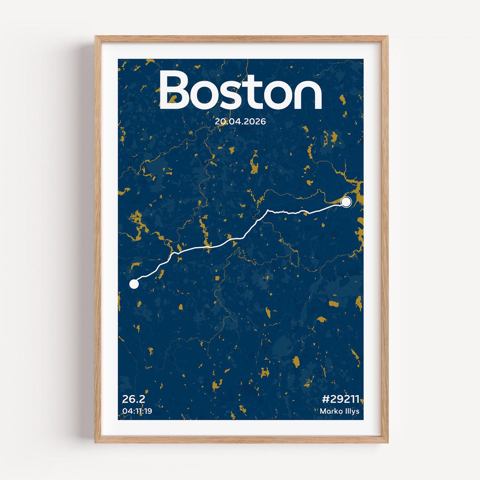 London Marathon Route Map Print 2026 Custom Runner Gift Il 1ywo 