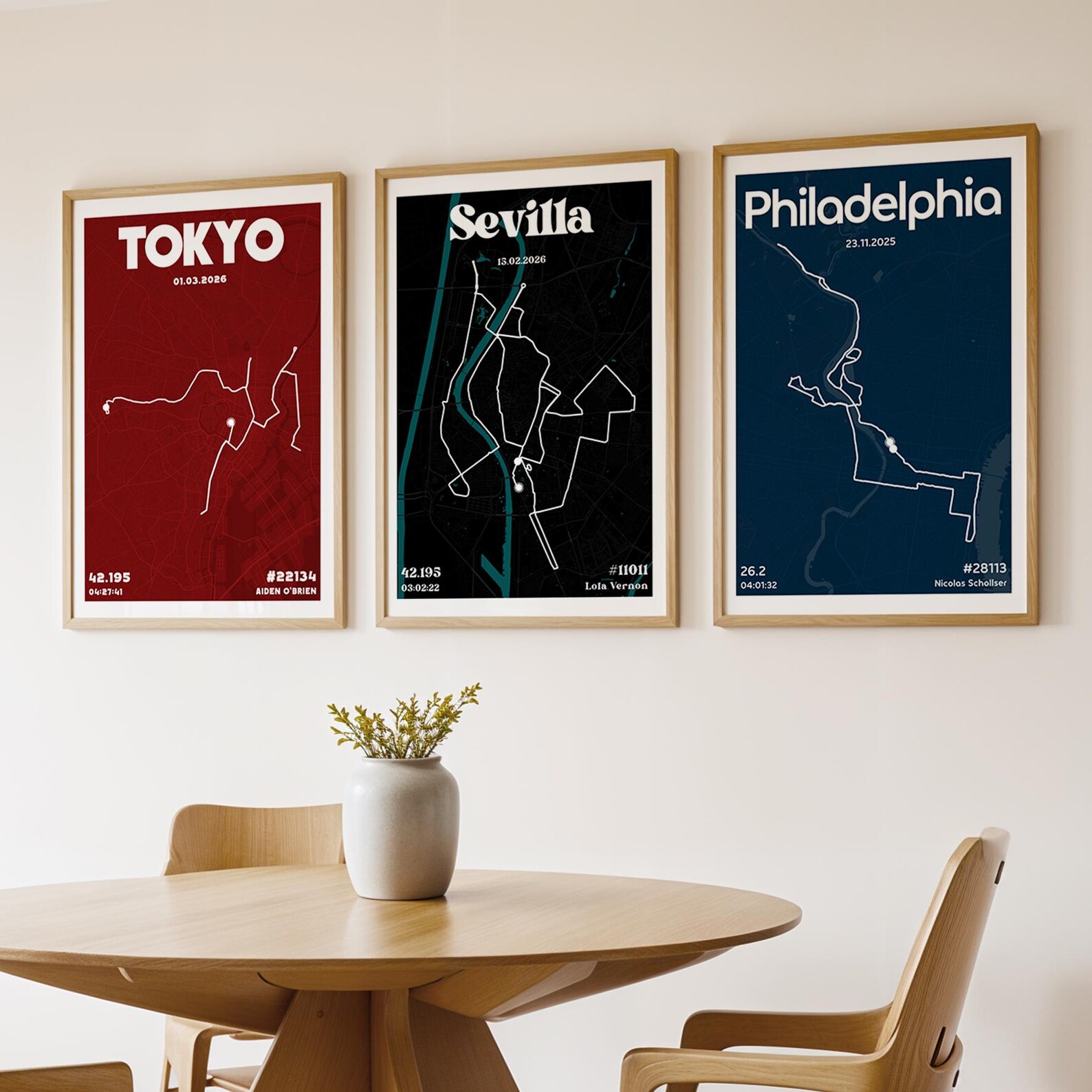London Marathon Route Map Print 2026 Custom Runner Gift Il Fche 