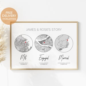 Mijlpaalkaart - Hallo, zal je, ik doen, ons verhaal, jubileumcadeau voor man, cadeau voor stel, cadeau 1e verjaardag, woondecoratie, kaart