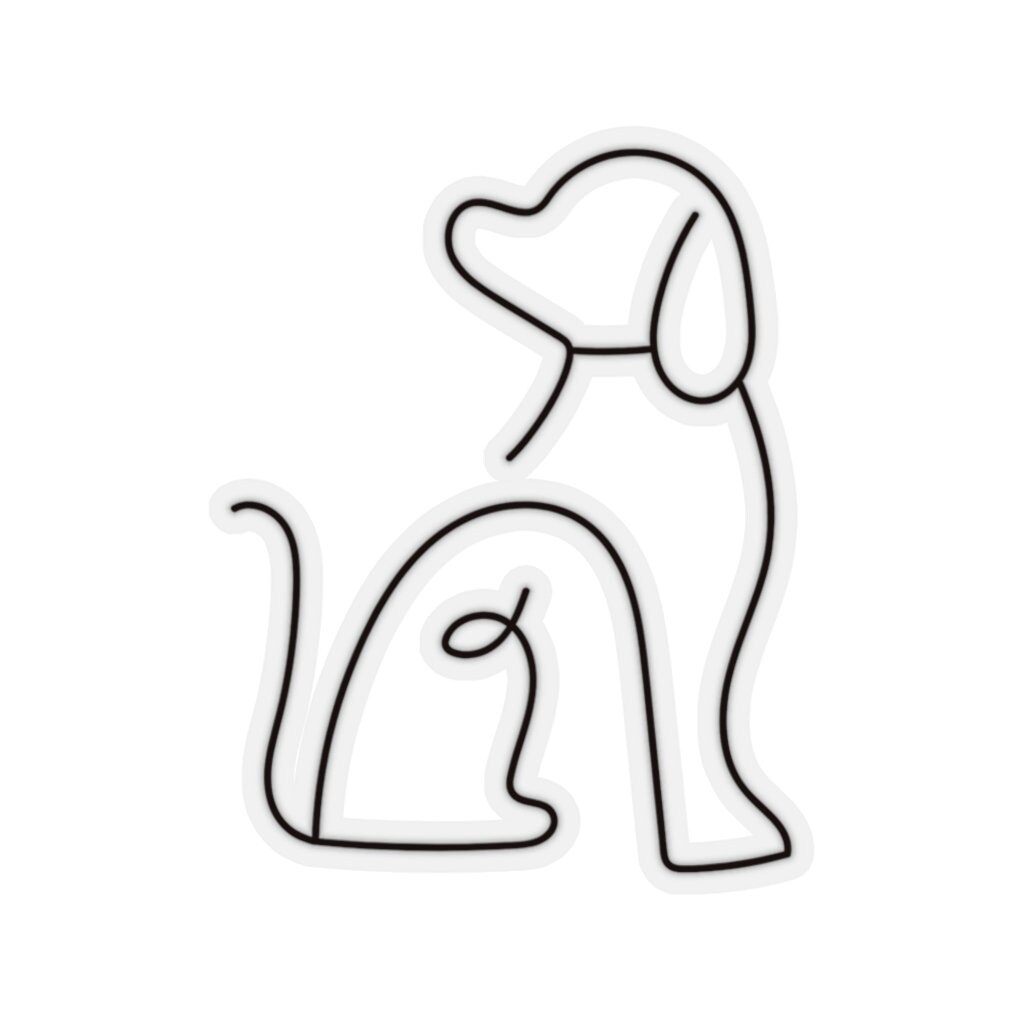 Hunde Umriss Kiss-Cut Sticker Laptop Sticker Laptop | Etsy