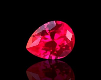 2.00 Ct Pear Red Ruby 9×6.9×4.1 mm | Classic Teardrop Ruby Loose Gem | Bright Red Pear Ruby for Rings & Fine Jewelry