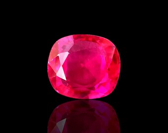 Kamień szlachetny z szafiru różowego o szlifie poduszkowym o masie 10,00 ct | 12,6×11×6,1 mm | Żywy różowy kamień do pierścionków, wisiorków i biżuterii designerskiej
