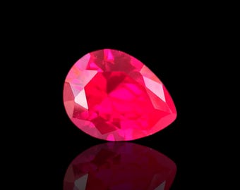 2.05 Ct Pear Red Ruby 8.9×6.8×4 mm | Elegant Teardrop Ruby Loose Gem | Bright Red Pear Ruby for Rings & Fine Jewelry