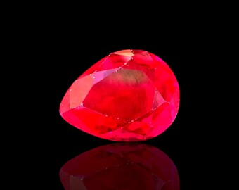 6.90 Ct Red Ruby Pear Shape | 13×10×6 mm Vivid Loose Gemstone for Rings, Pendants & Designer Jewelry