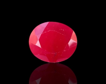 11.80 Ct Oval Red Ruby 13.5×11.5×7.5 mm | Large Oval Ruby Loose Gem | Intense Red Ruby for Statement Rings & Custom Jewelry