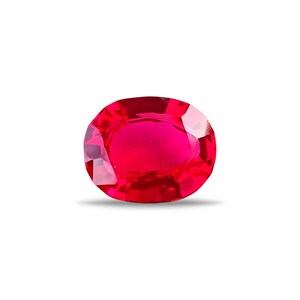 9,05 kt rode robijn fluwelen vlam ovaal geslepen stralende losse edelsteen | 13,5 x 10,9 x 5,8 mm