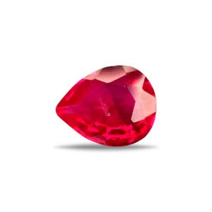 Rubino rosso a pera da 4,50 ct, 12×9,9×5,9 mm / Rubino a goccia, gemma sfusa / Rubino rosso a pera intenso per anelli e gioielli personalizzati