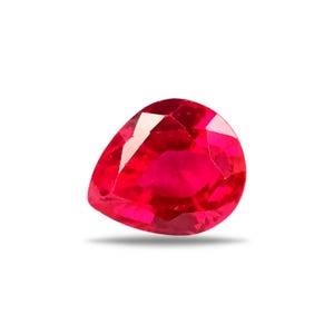 Eleganter 5,70 Ct roter Rubin im Tropfenschliff loser Edelstein | 11.5x9.9 x 6 MM für Ringe & individuellen Schmuck