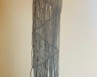 Gray Macrame Wall Hanging