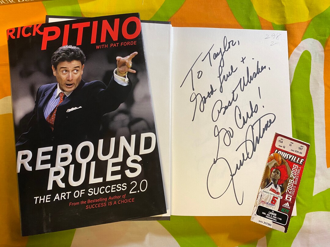 RICK PITINO Autographed Copy of rebound Rules Book Etsy