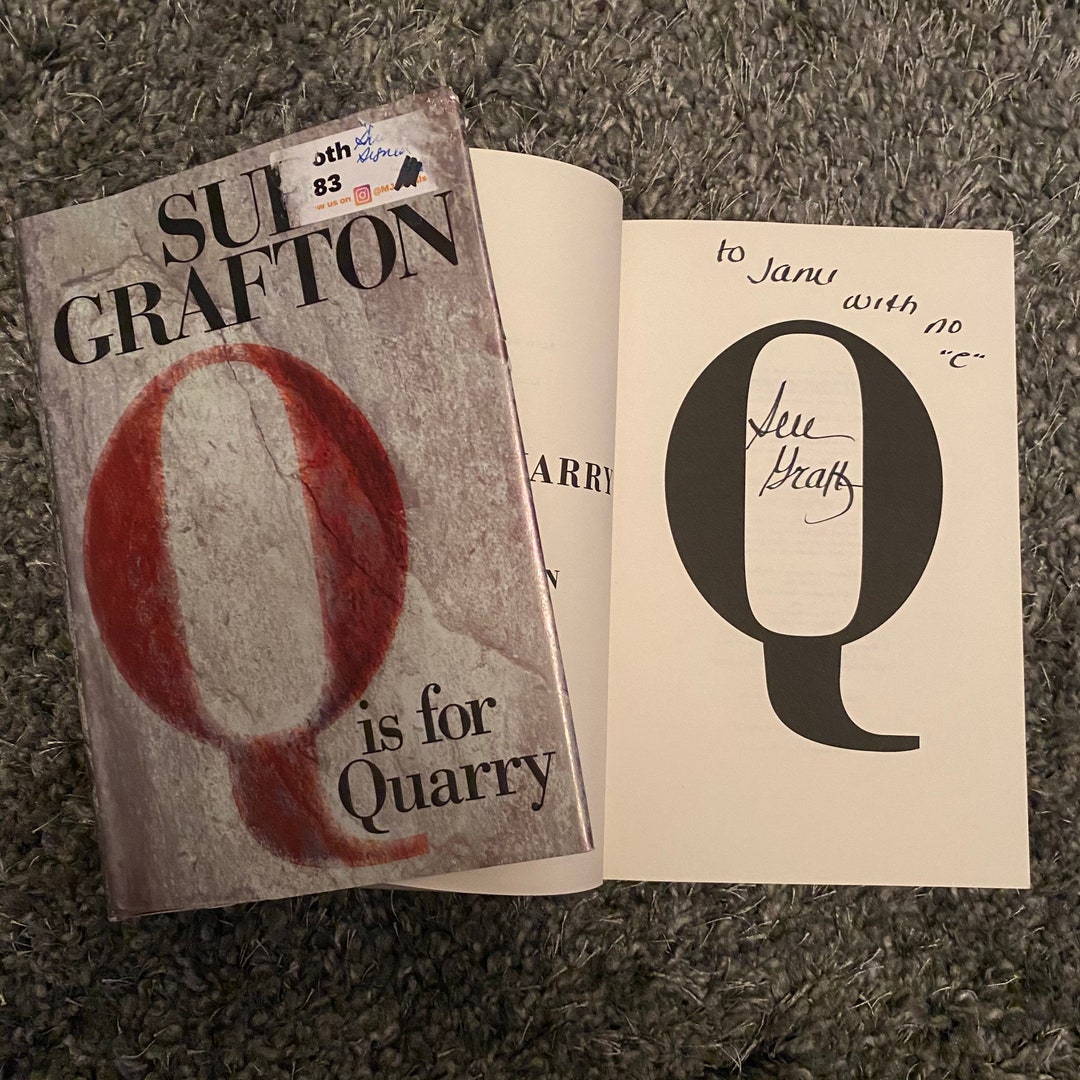 SUE GRAFTON Autogramm Q is for Quarry Buch York Etsy.de