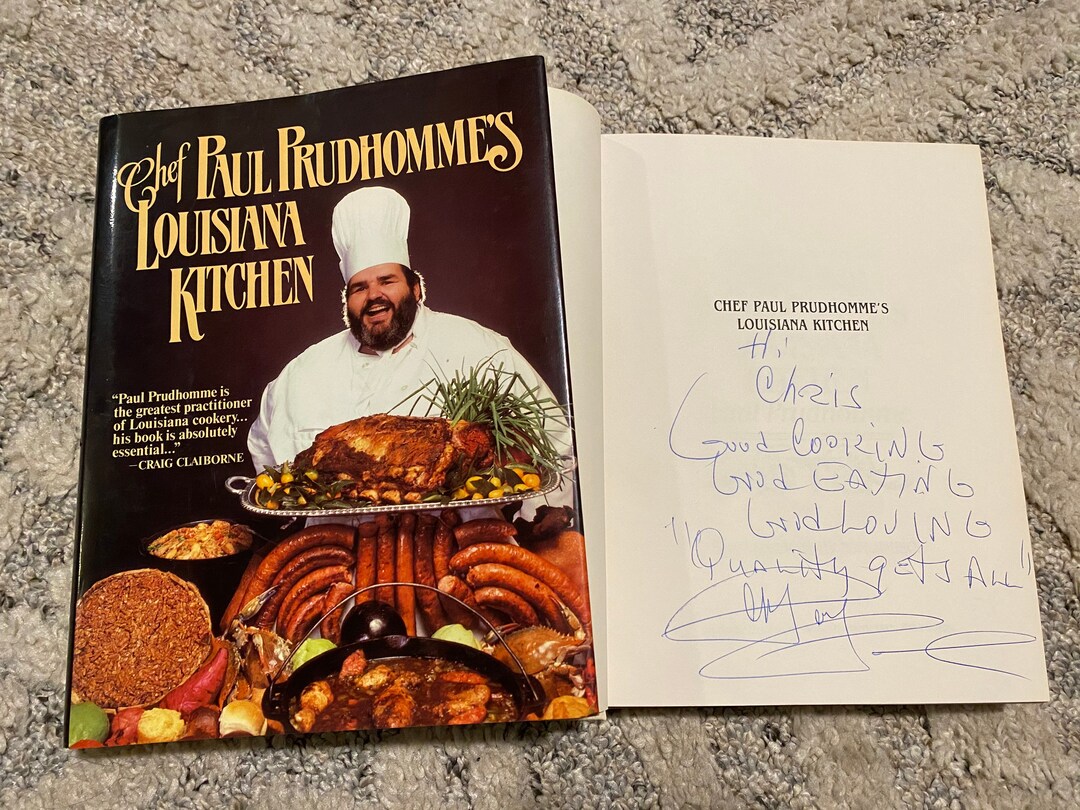 PAUL PRUDHOMME Autographed Copy of louisiana Kitchen Book Etsy