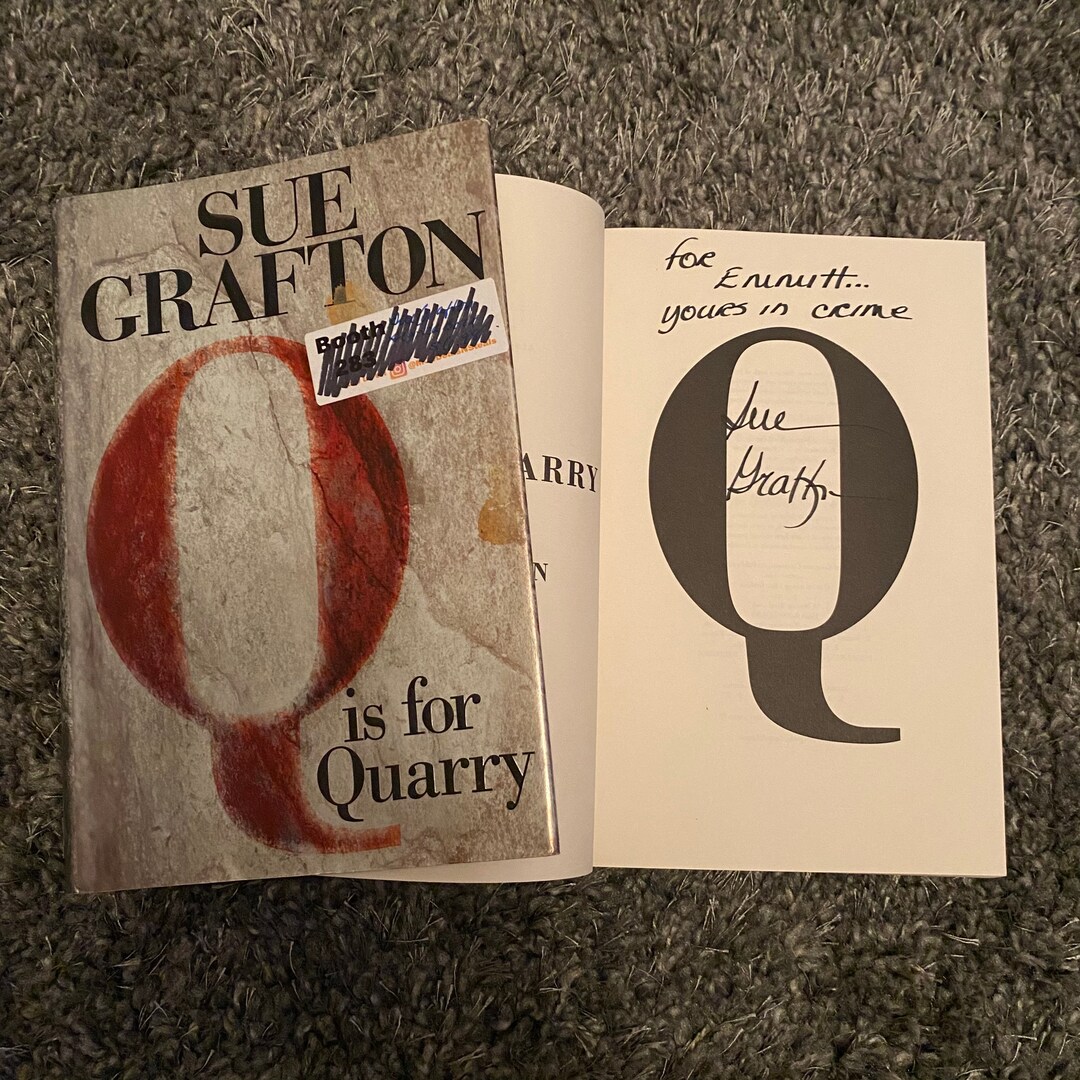 SUE GRAFTON Autographed Copy Q is for Quarry Book York Etsy