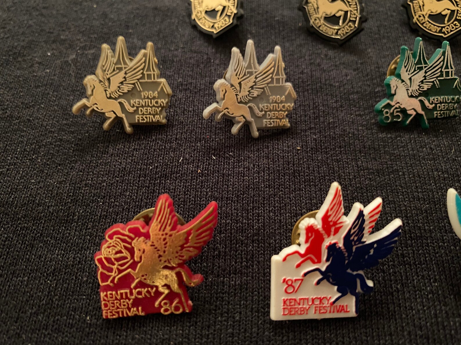 Lot of 19 19821996 Pegasus Pins from KENTUCKY DERBY FESTIVAL Etsy