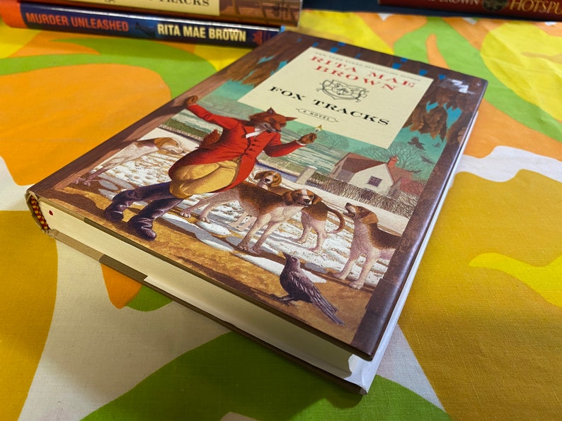 RITA MAE BROWN Autographed Copy \u201cFox Tracks\u201d Book New York Times Best Selling Author of Sneaky Pie Brown Novels 100/% Authentic!